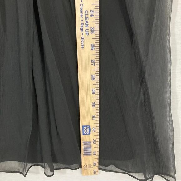 NEW ECI New York Black Gold Embellished 100% Silk Dress size 2 - Picture 6 of 9